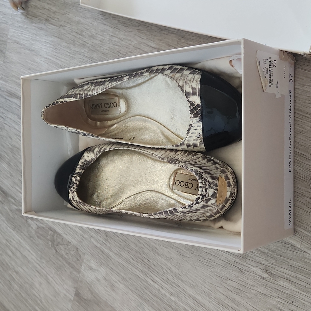 Jimmy choo- snake skin flats - Picture 3 of 4